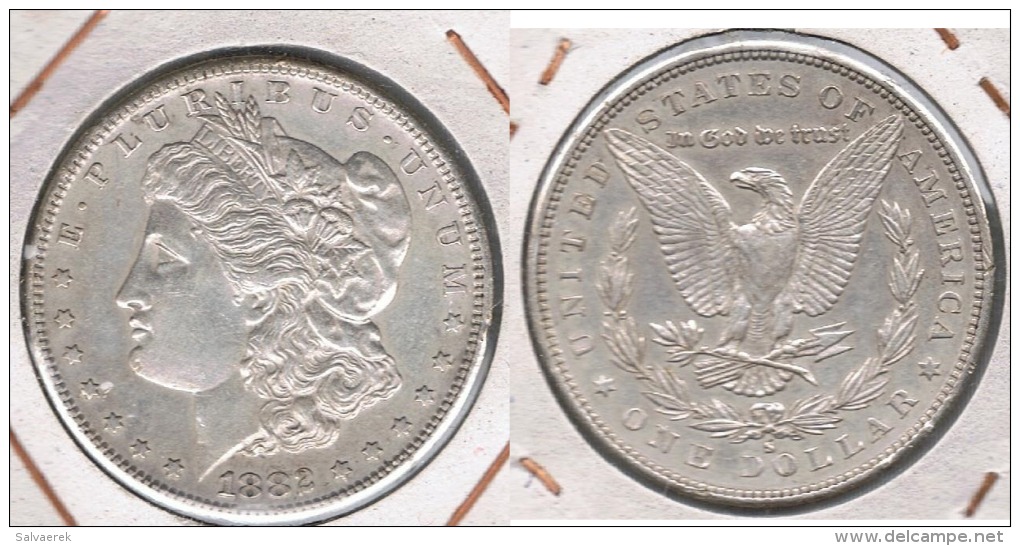 EE.UU USA DOLLAR MORGAN 1882 SAN FRANCISCO PLATA SILVER - 1878-1921: Morgan