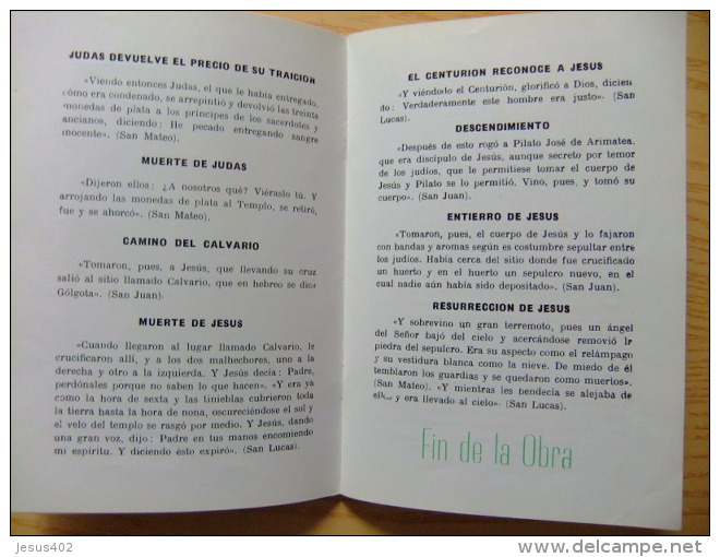 LIBRO INFORMATIVO (MISTERIO DE LA PASION - CRISTO ) - REPORTAJE HISTORICO DE LA PASION EN CERVERA