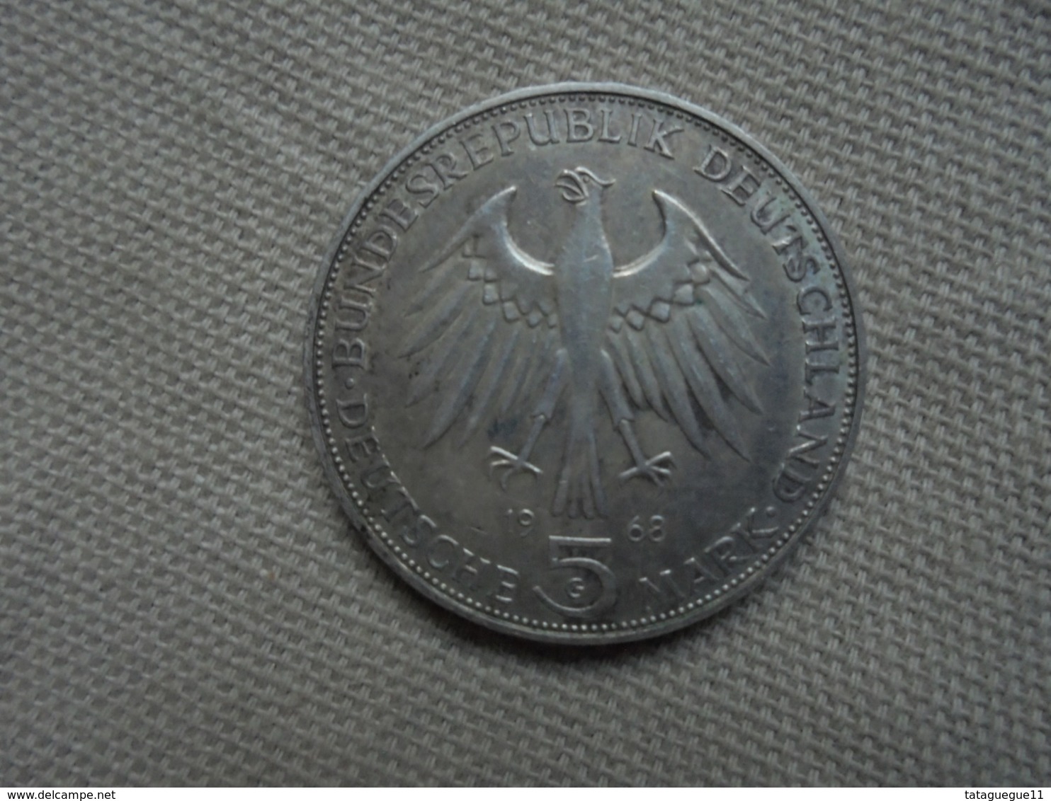 Ancienne Pièce De 5 Deutsche Mark G 1968 (Argent ?) - 5 Mark