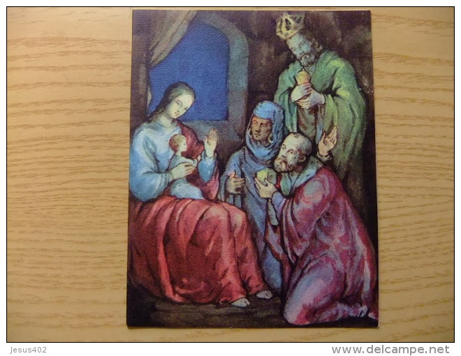 TARJETA POSTAL DE NAVIDAD - ADORACION DE LOS REYES MAGOS - Virgen Maria Y Las Madonnas