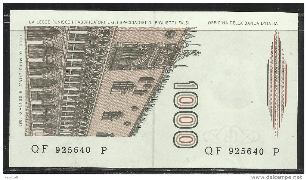 ITALIA REPUBBLICA BANCONOTA DA LIRE 1000 MARCO POLO DECRETO  16 03 1982  ITALIE ITALIEN ITALY - 1.000 Lire