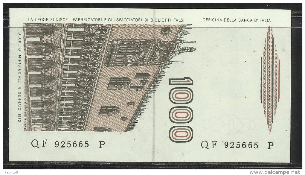 ITALIA REPUBBLICA BANCONOTA DA LIRE 1000 MARCO POLO DECRETO  16 03 1982  ITALIE ITALIEN ITALY - 1000 Lire