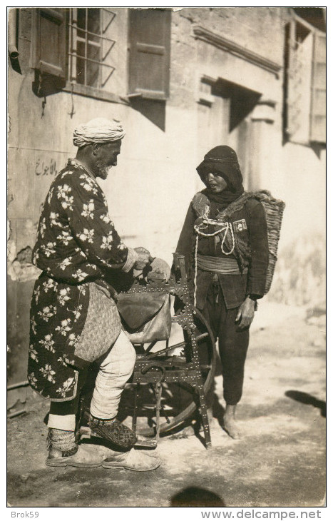 BELLE CARTE PHOTO D UN REMOULEUR AMBULANT - Autres & Non Classés