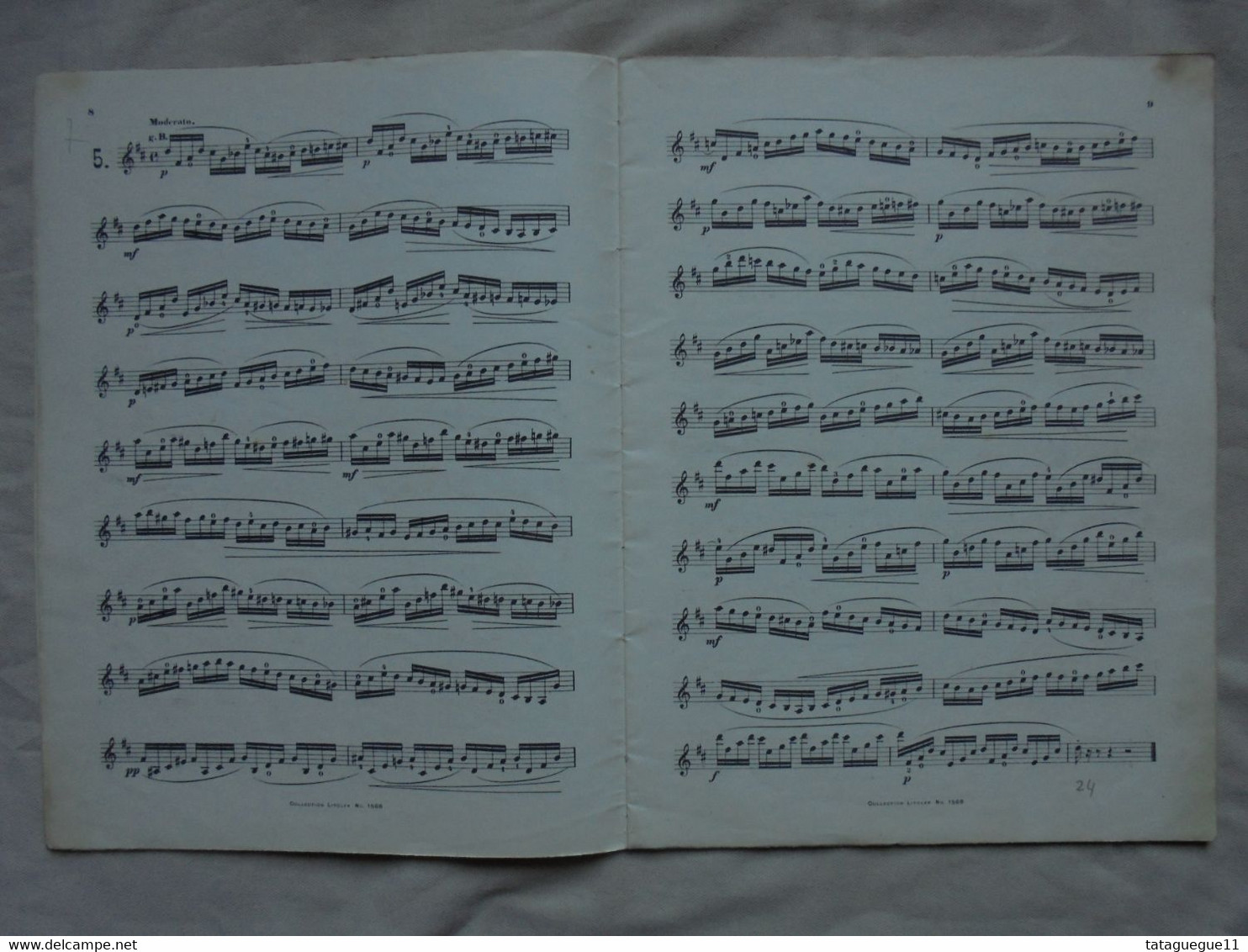 Ancien - Collection LITOLFF N° 1568 A. BLUMENSTENCEL 24 Etudes Violino Solo - Bowed Instruments