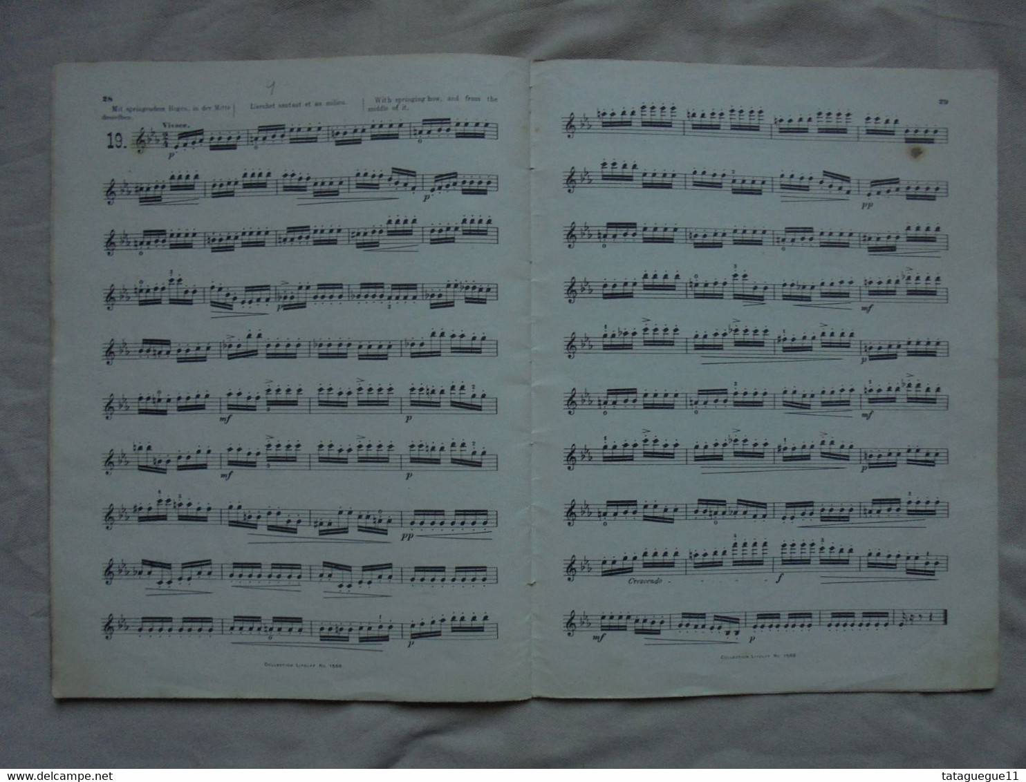 Ancien - Collection LITOLFF N° 1568 A. BLUMENSTENCEL 24 Etudes Violino solo
