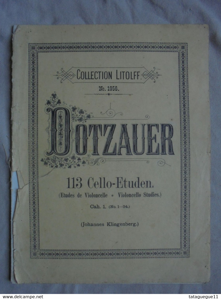 Ancien - Collection LITOLFF N° 1956 A. DOTZAUER 113 Etudes Violoncelle - Instrumentos Di Arco Y Cuerda