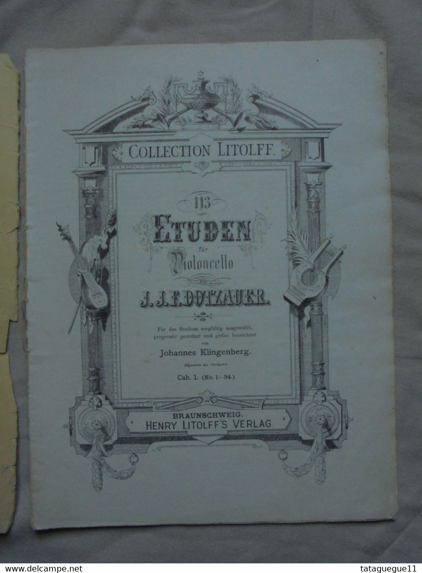 Ancien - Collection LITOLFF N° 1956 A. DOTZAUER 113 Etudes Violoncelle - Instruments à Cordes