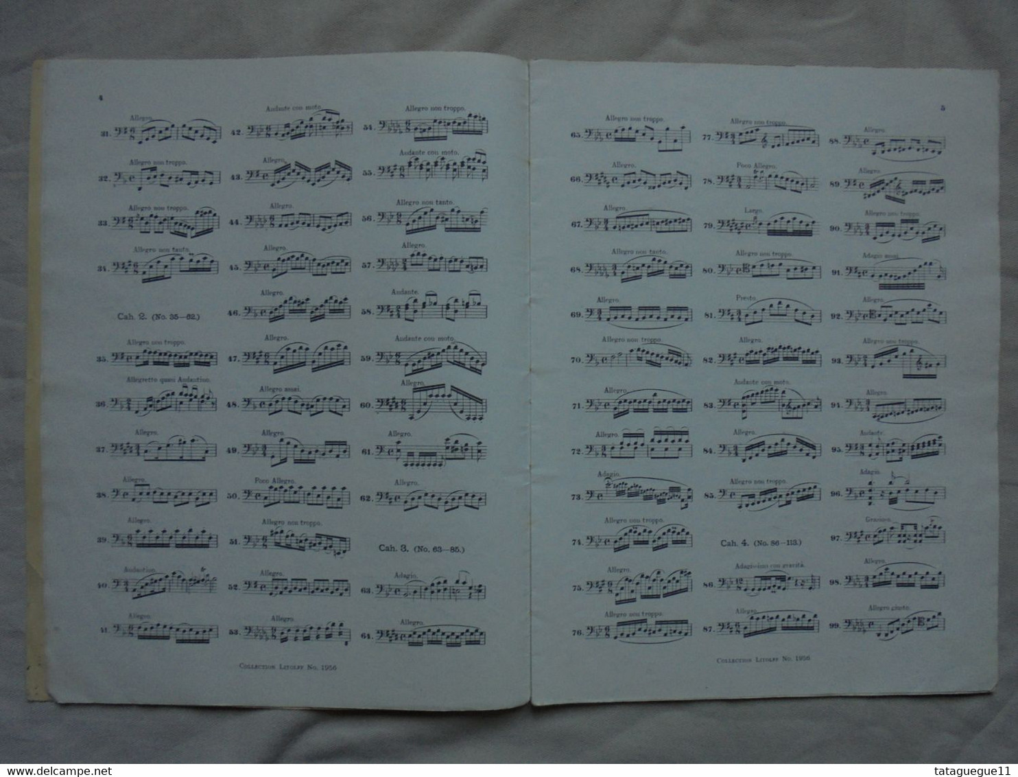 Ancien - Collection LITOLFF N° 1956 A. DOTZAUER 113 Etudes Violoncelle - Instruments à Cordes