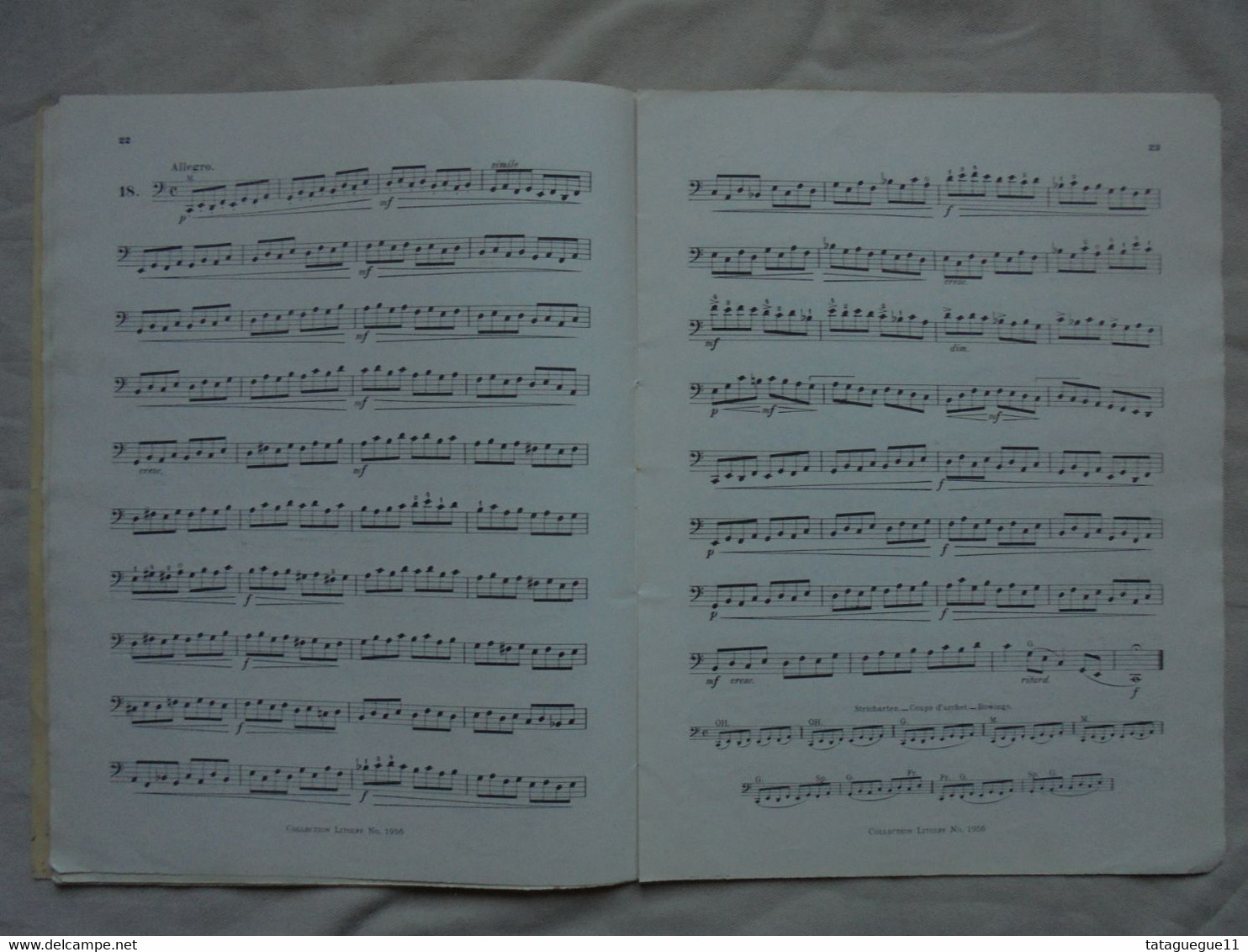 Ancien - Collection LITOLFF N° 1956 A. DOTZAUER 113 Etudes Violoncelle