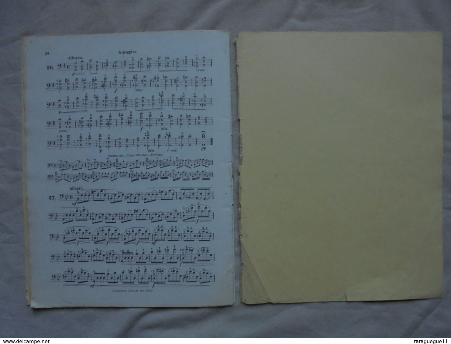 Ancien - Collection LITOLFF N° 1956 A. DOTZAUER 113 Etudes Violoncelle