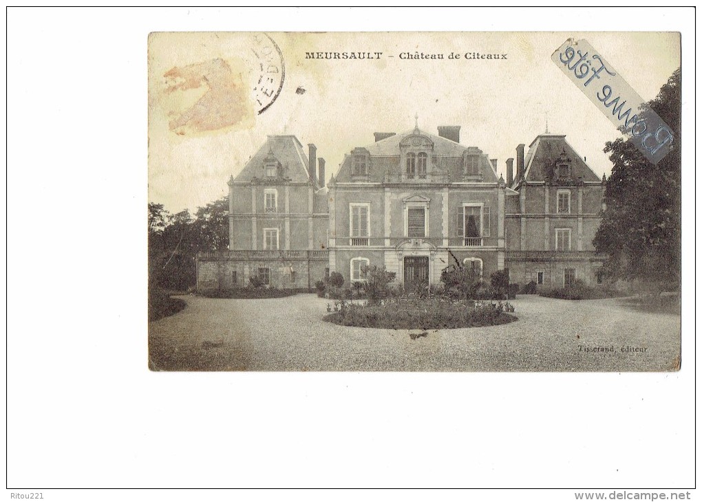 21 - MEURSAULT - CHATEAU DE CITEAUX - 1911 - éditeur Tisserand - Meursault