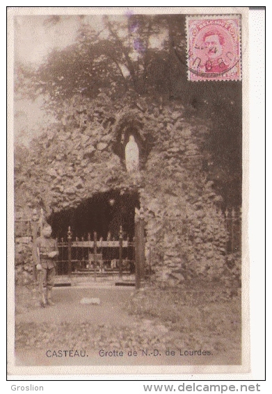 CASTEAU CARTE PHOTO NOTRE DAME DE LOURDES 1920 - Soignies