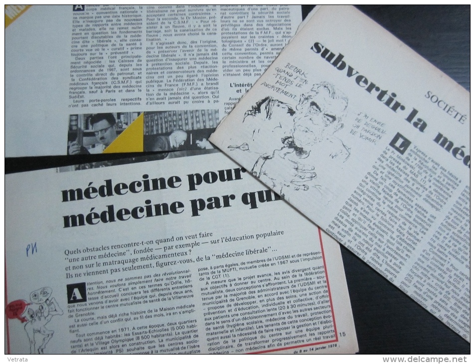 3 Articles Sur La Médecine Parus Dans Politique Hebdo : Quels Médecins Pour Quelle Médecine (71) - Subvertir La Médecine - Medicina & Salud