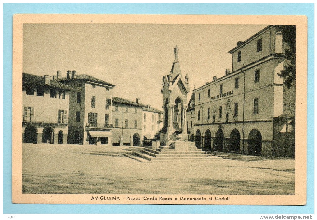 Avigliana - Piazzale Conte Rosso E Monumento Ai Caduti - Autres & Non Classés