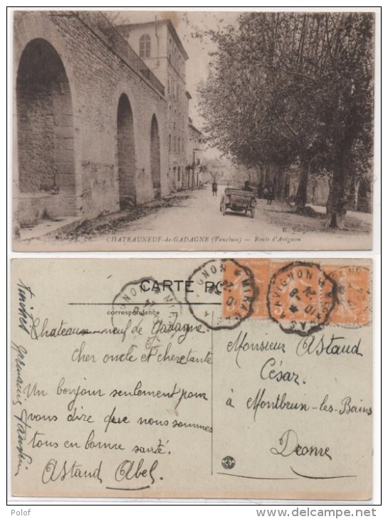 CHATEAUNEUF DE GADAGNE - Route D'  Avignon - Auto (055-V.8) Cachet Ambulant Avignon A Miramas    (77239) - Other & Unclassified