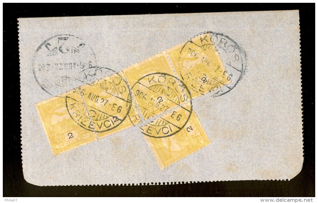Hungary, Croatia - Closed Letter Is Sent From Krizevci (Koros) To Zagreb 27.08.1906. Nice Franking On The Back Of Letter - Maximumkarten (MC)
