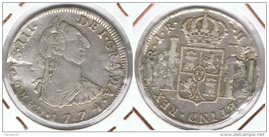 BOLIVIA CARLOS III 4 REALES POTOSI 1774 PLATA SILVER - Bolivia