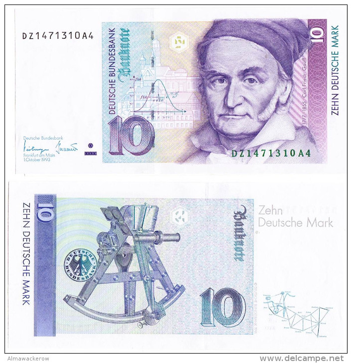 Germany 10 Mark 1991 UNC - 10 Deutsche Mark