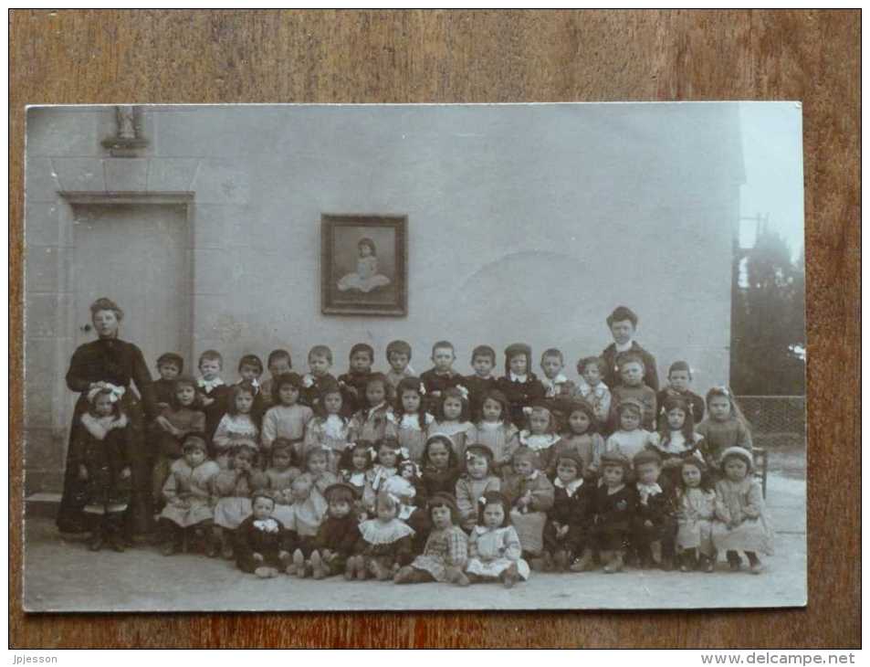 INDRE ET LOIRE  37  NEUVY LE ROI  GROUPE D'ENFANTS  CARTE PHOTO - Neuvy-le-Roi