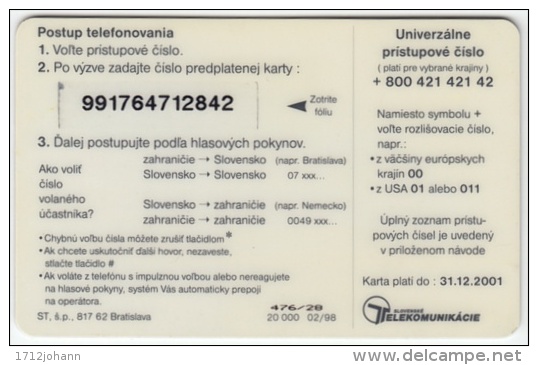 SLOVAKIA B-175 Prepaid Telekom - Universum, Earth - Used - Slovakia