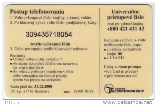 SLOVAKIA B-177 Prepaid Telekom - Map, World - Used - Slovaquie