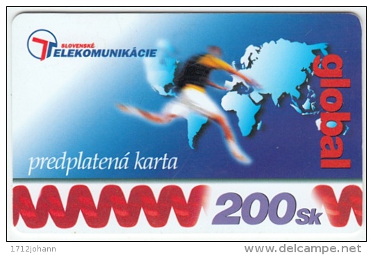 SLOVAKIA B-180 Prepaid Telekom - Map, World - Used - Slowakei