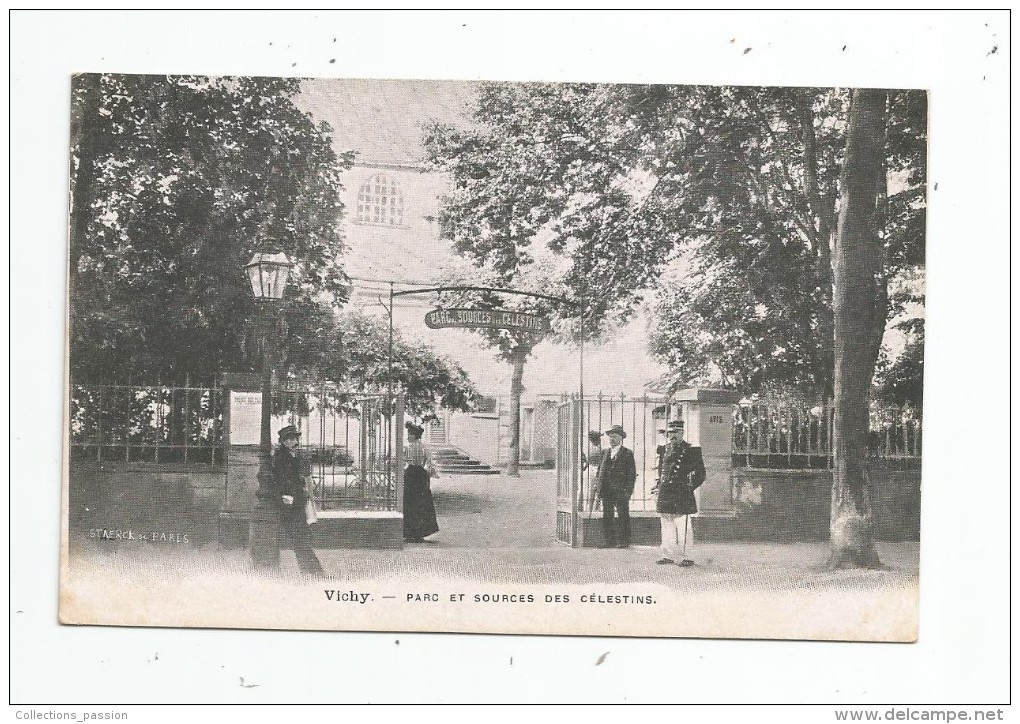 Cp , 03 , VICHY , Parc Et Sources Des CELESTINS , Vierge - Vichy