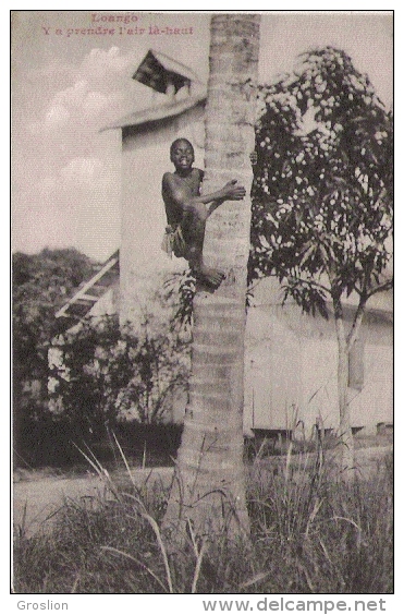 LOANGO Y A PRENDRE L'AIR LA HAUT (JEUNE HOMME GRIMPANT A L'ARBRE) - Gabon