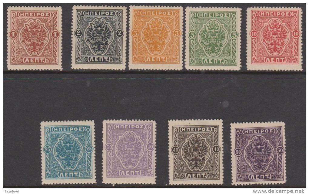 GREECE - EPIRUS - 1914 Nor Regularly Issued Range Of Mint Hinged * Nice Group. Odd Small Fault - North Epirus