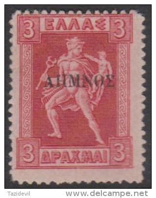 GREECE - LEMNOS - 1912 3 D Overprint. Scott N29. Mint Hinged * - Lemnos