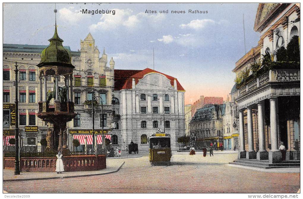 Bg18459 Maddeburg Tramway Neues Rathaus Germany - Magdeburg