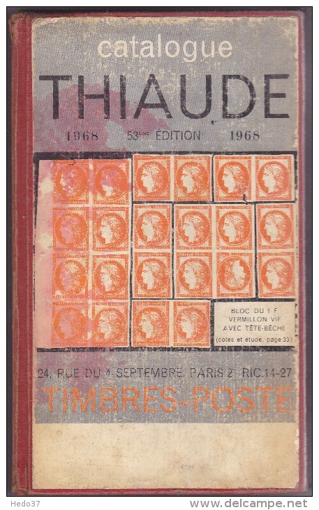 Thiaude 1968 - Philatélie Et Histoire Postale