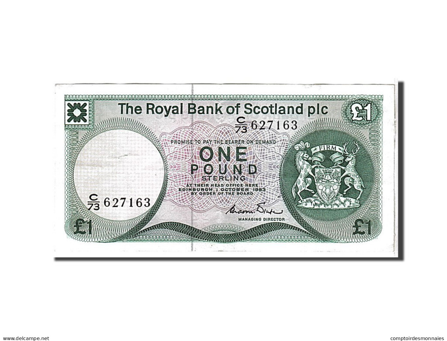 Billet, Scotland, 1 Pound, 1983, KM:341b, TTB+ - 1 Pond