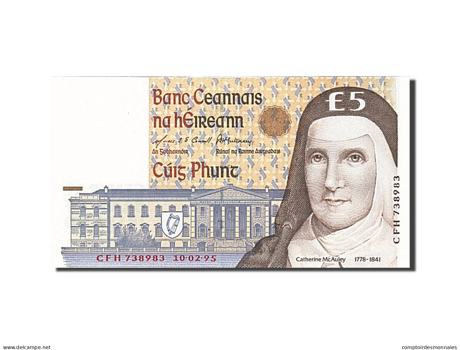 Billet, Ireland - Republic, 5 Pounds, 1995, 1995-02-10, SPL - Irlanda