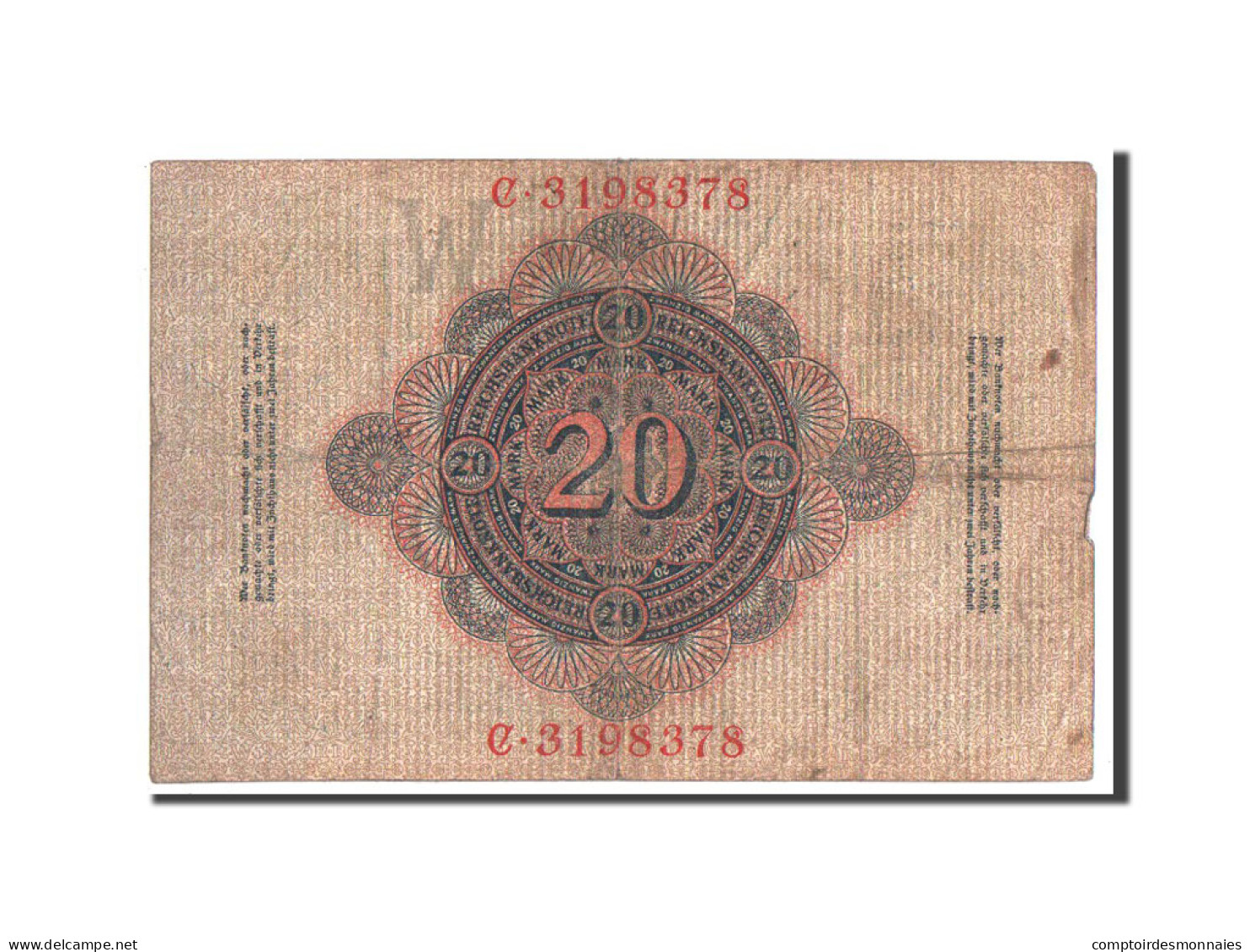 Billet, Allemagne, 20 Mark, 1908, TB - 20 Mark