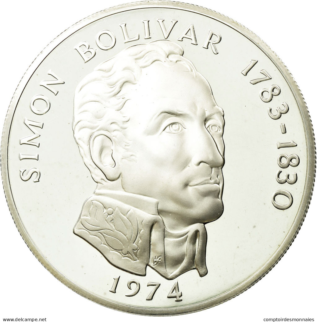 Monnaie, Panama, 20 Balboas, 1974, U.S. Mint, SPL, Argent, KM:31 - Panamá