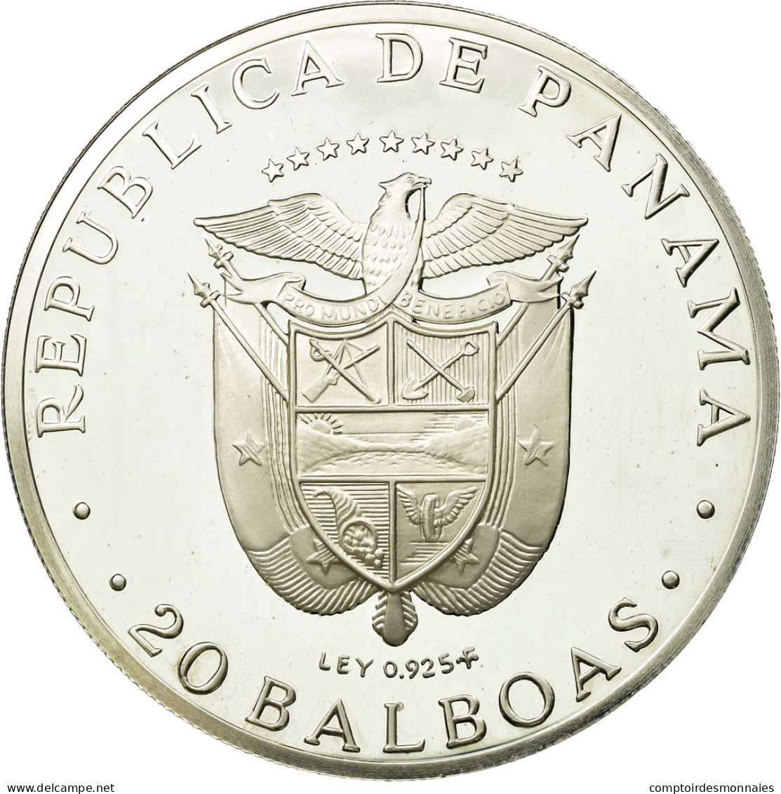 Monnaie, Panama, 20 Balboas, 1974, U.S. Mint, SPL, Argent, KM:31 - Panamá