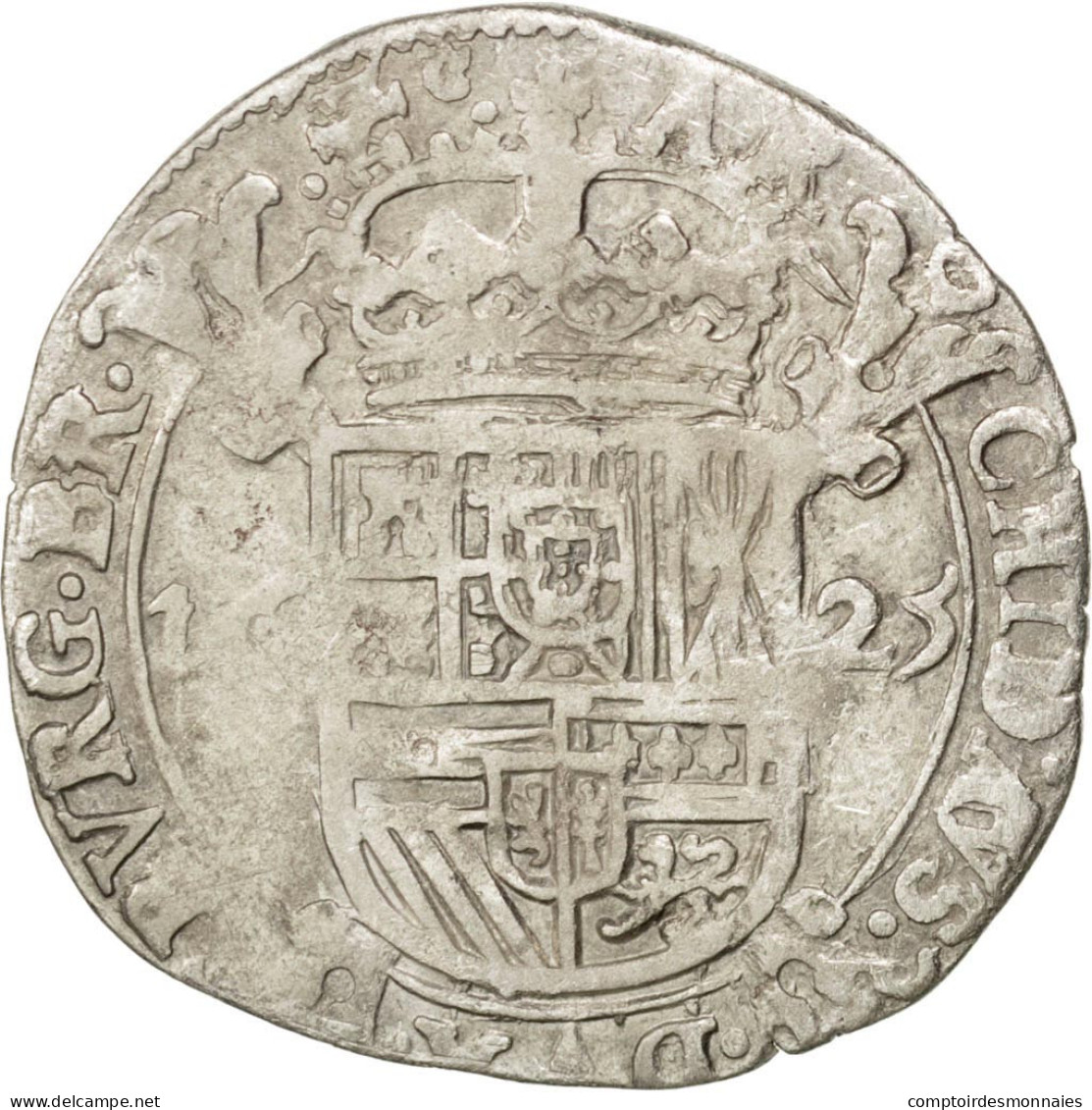 Monnaie, Pays-Bas Espagnols, BRABANT, Escalin, 1625, Brabant, TTB, Argent - Autres & Non Classés