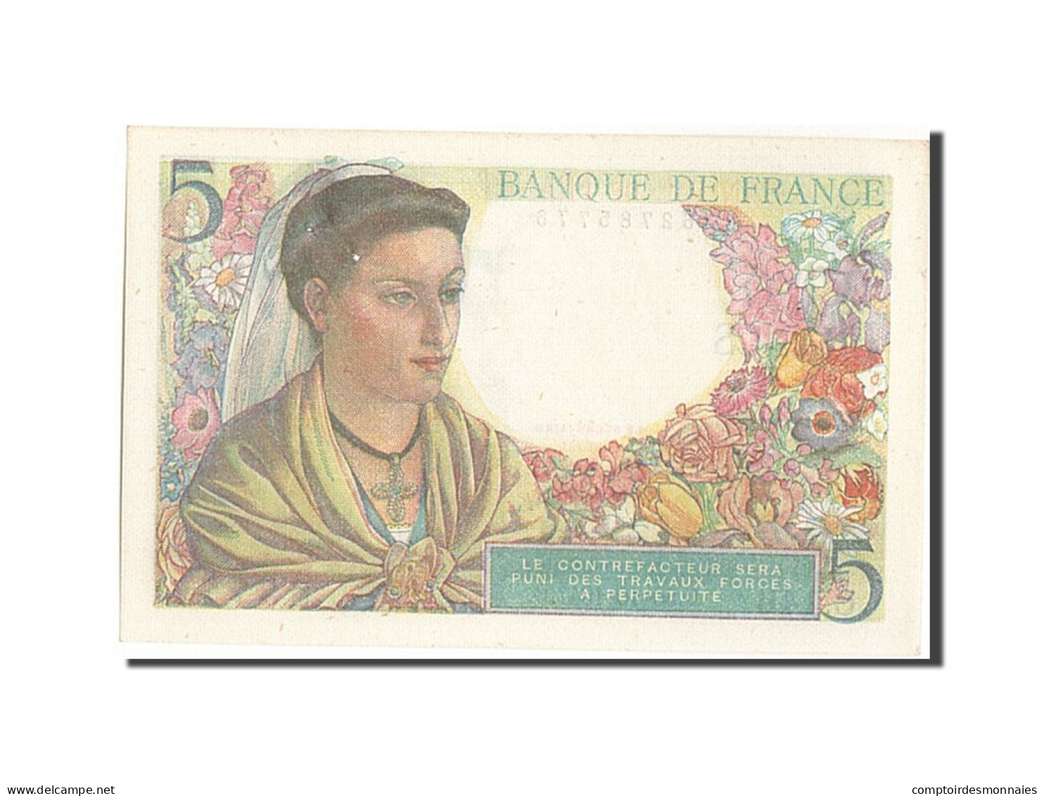 Billet, France, 5 Francs, 5 F 1943-1947 ''Berger'', 1947, 1947-10-30, SUP - 5 F 1943-1947 ''Berger''