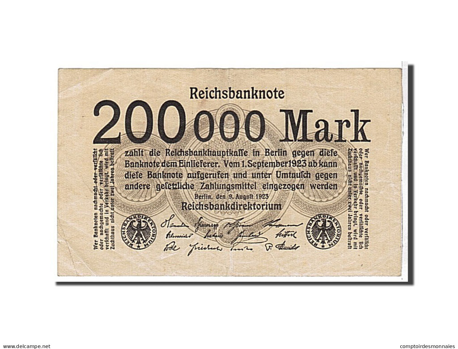 Billet, Allemagne, 200,000 Mark, 1923, KM:100, TTB - 20.000 Mark