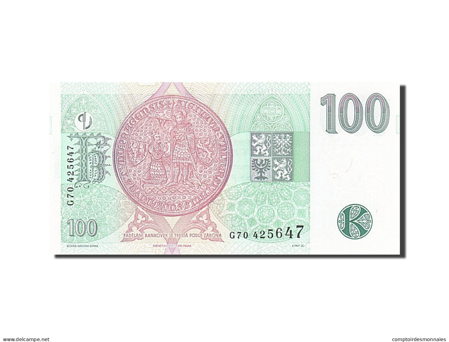 Billet, République Tchèque, 100 Korun, 1997, NEUF - Tchécoslovaquie