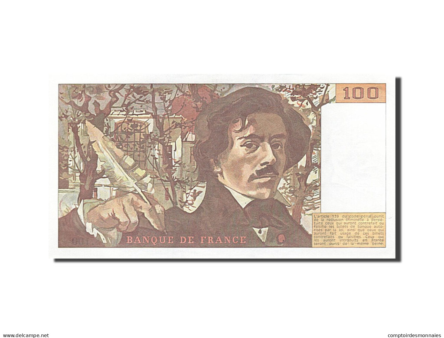 Billet, France, 100 Francs, 100 F 1978-1995 ''Delacroix'', 1985, SUP+ - 100 F 1978-1995 ''Delacroix''