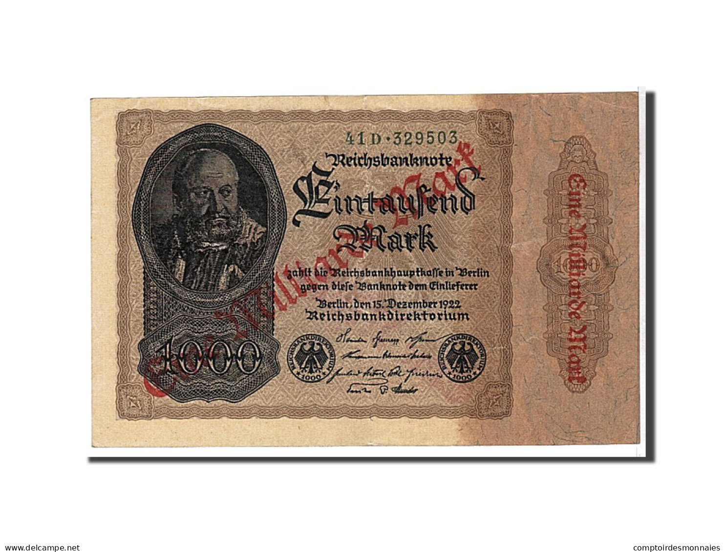 Billet, Allemagne, 1 Milliarde Mark On 1000 Mark, 1922, SUP - 1.000 Mark