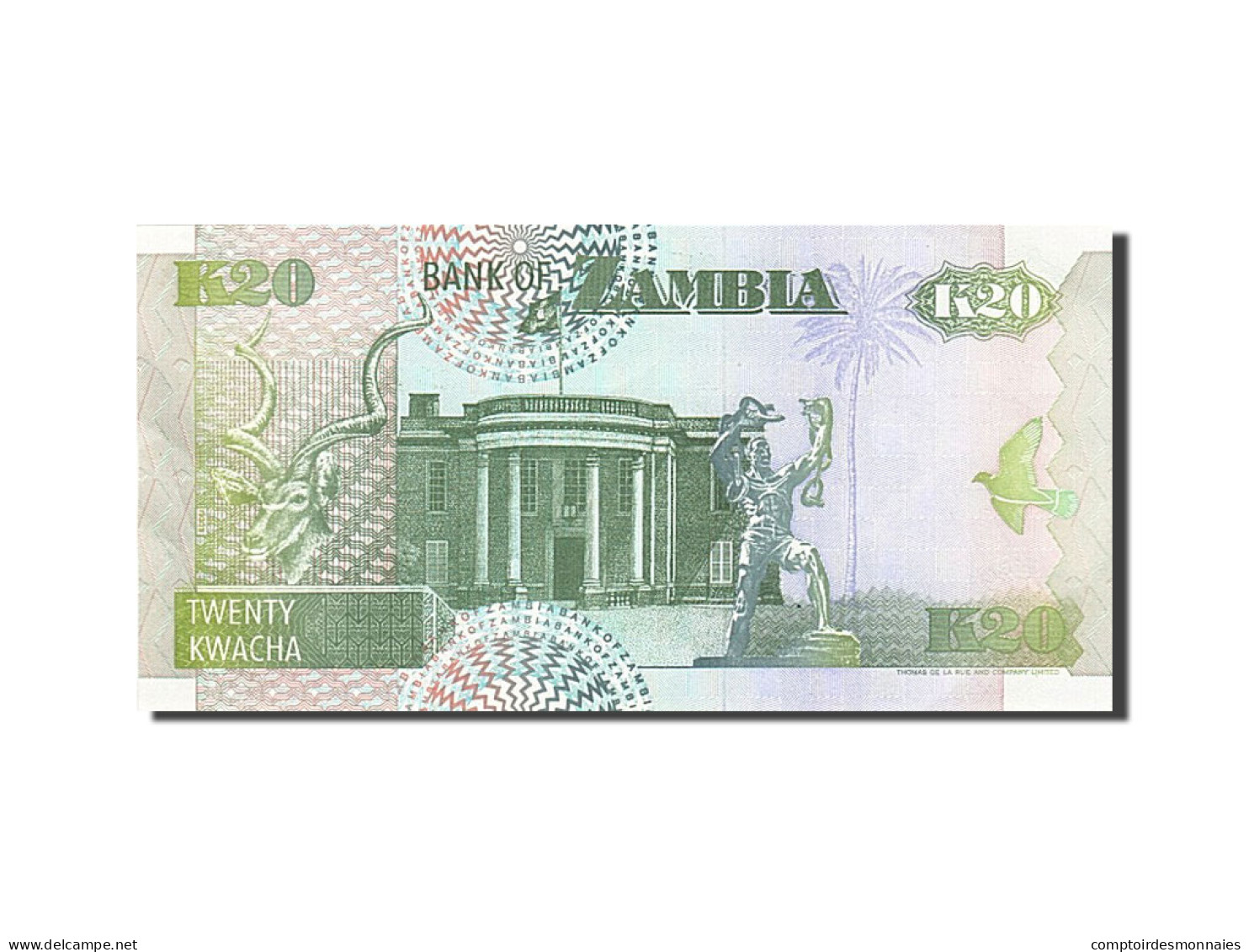 Billet, Zambie, 20 Kwacha, 1992, SUP+ - Zambie