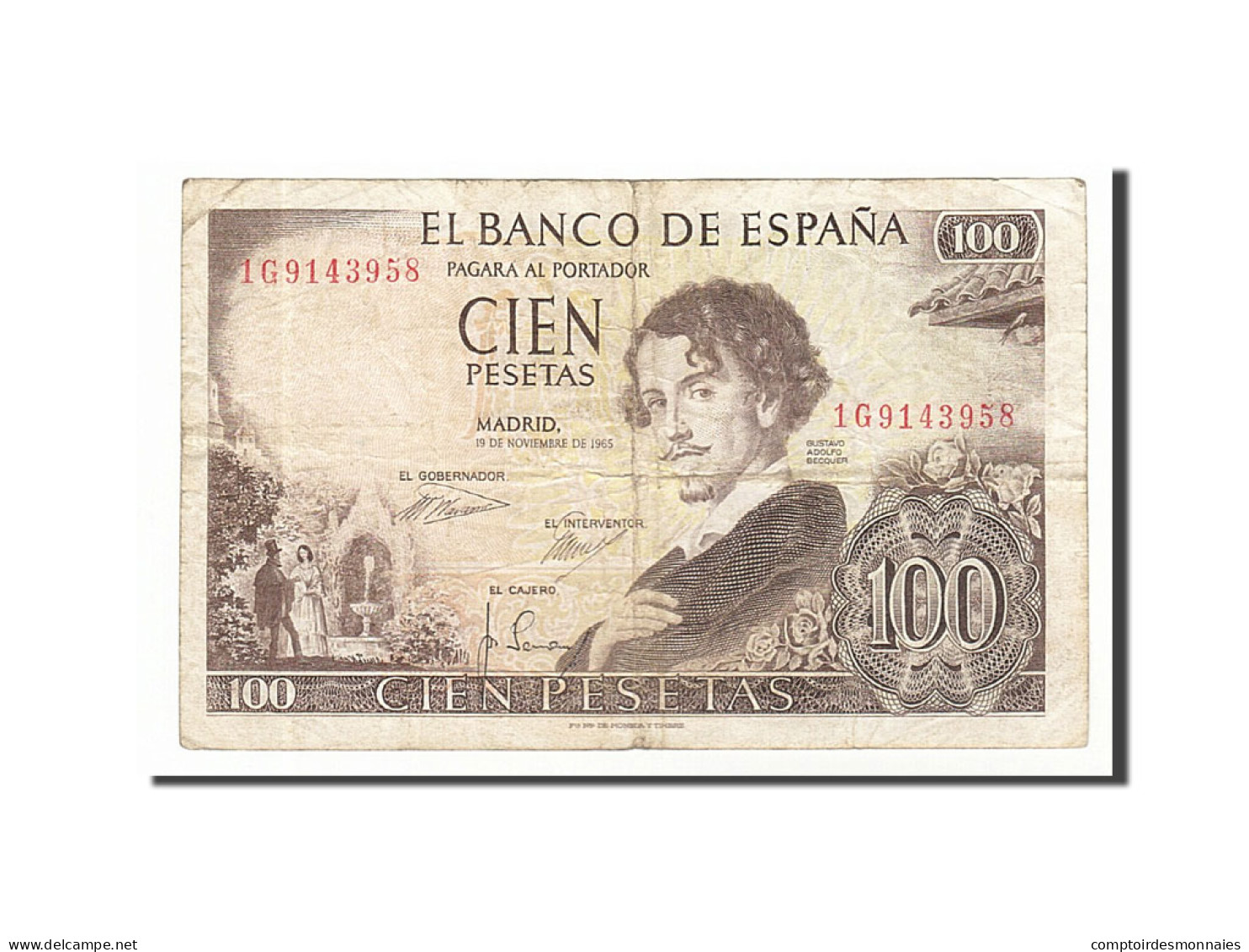 Billet, Espagne, 100 Pesetas, 1965, 1965-11-19, TB - 100 Pesetas