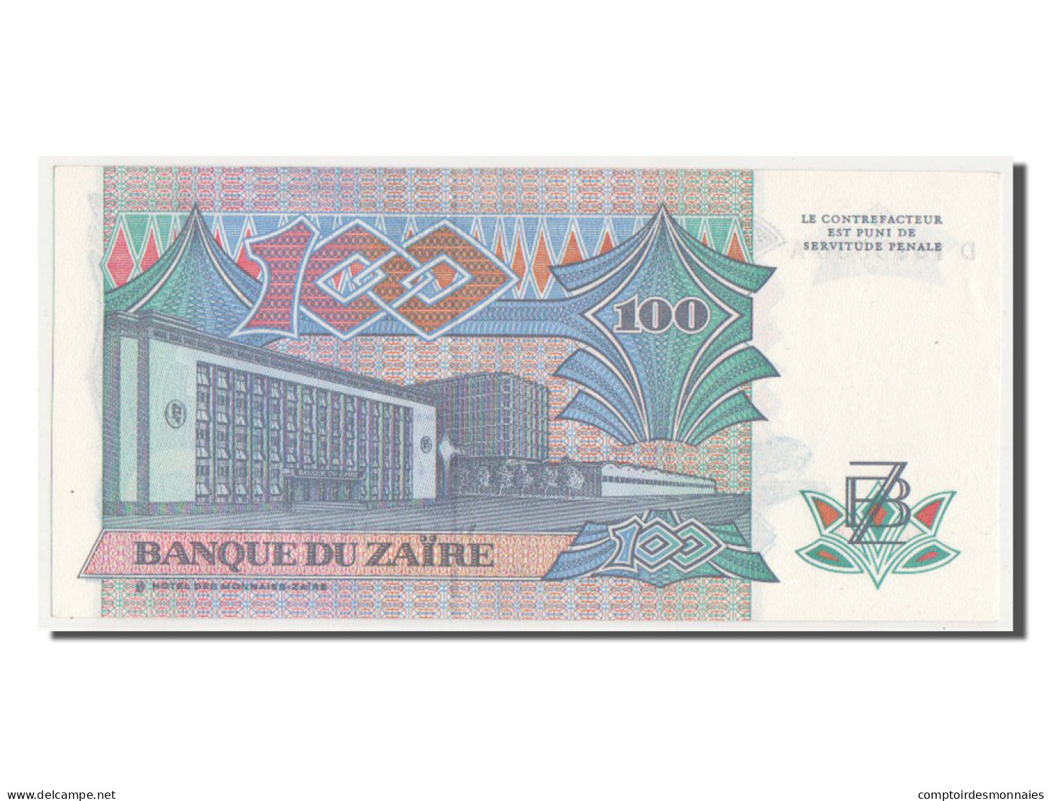 Billet, Zaïre, 100 Zaïres, 1988, SPL+ - Zaïre