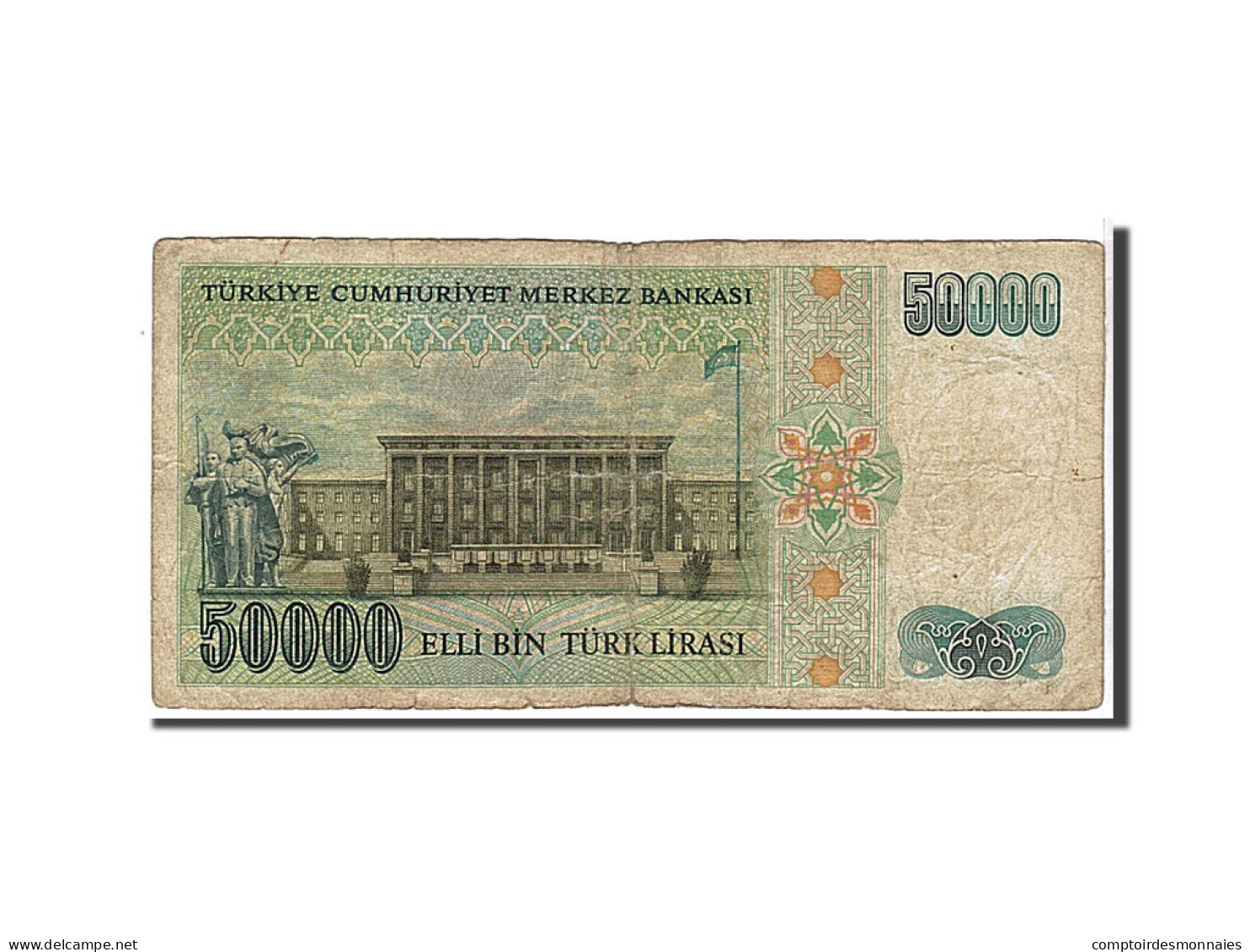 Billet, Turquie, 50,000 Lira, 1989, KM:203a, B - Turquie