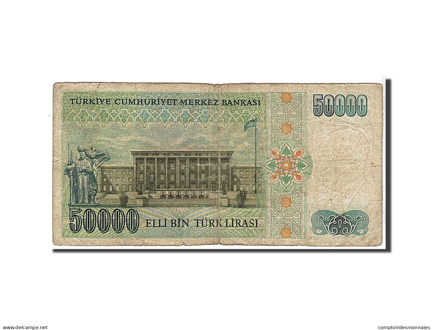 Billet, Turquie, 50,000 Lira, 1989, KM:203a, B - Turkije