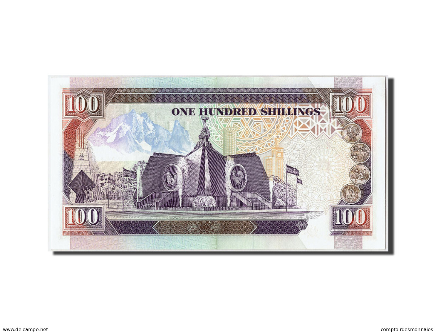 Billet, Kenya, 100 Shillings, 1992, 1992-07-01, NEUF - Kenya