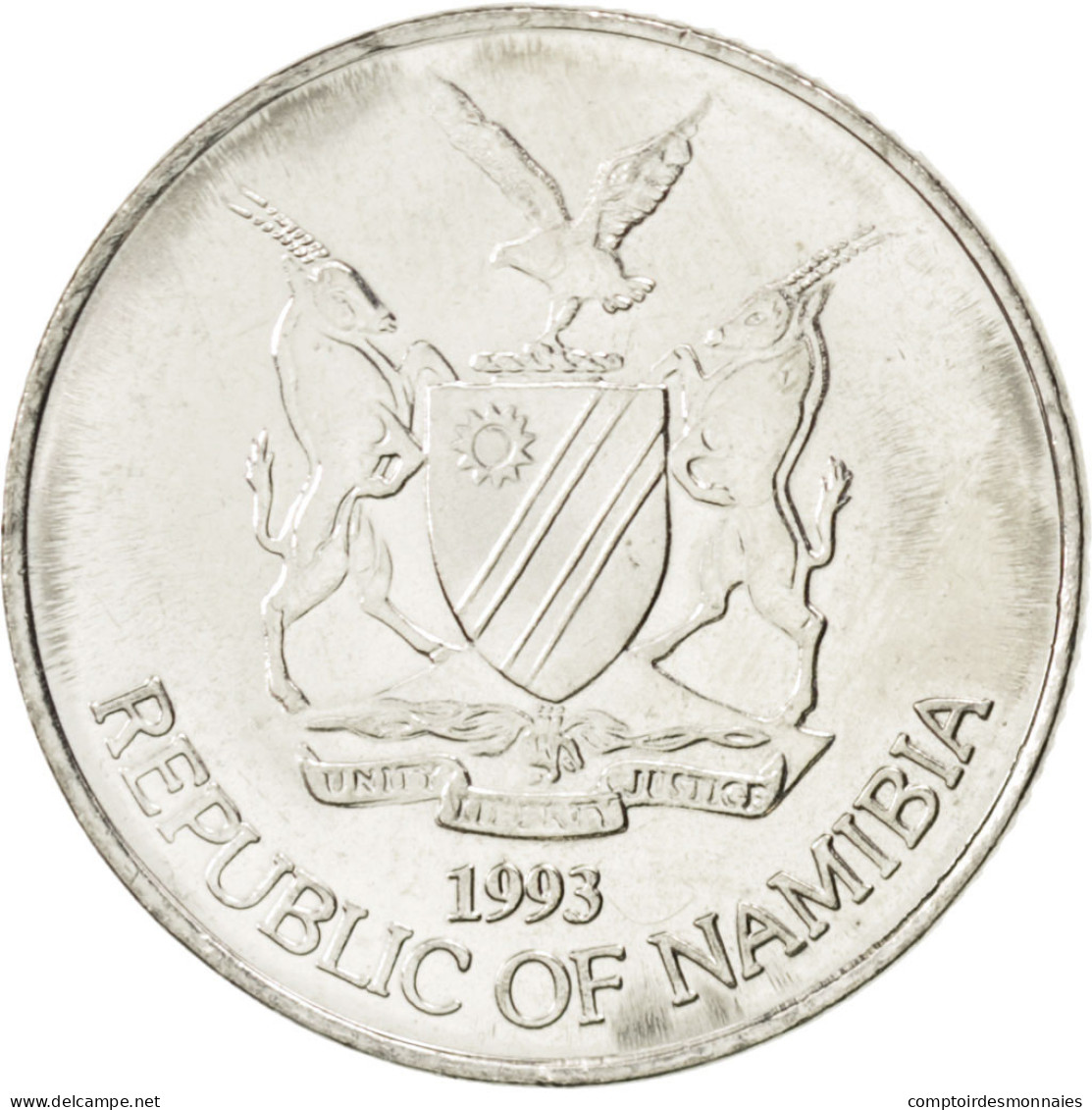 Monnaie, Namibia, 50 Cents, 1993, SPL, Nickel Plated Steel, KM:3 - Namibia